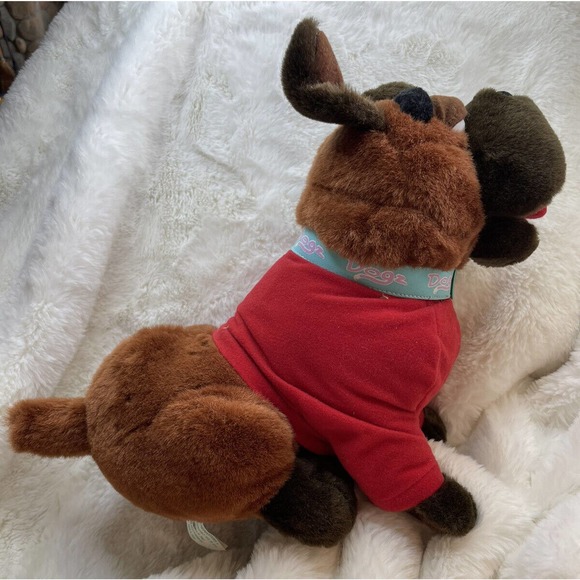 1997 Vintage TRENDMASTERS BULLDOG PLUSH 14” Puppy With Red Sweater - Picture 3 of 8